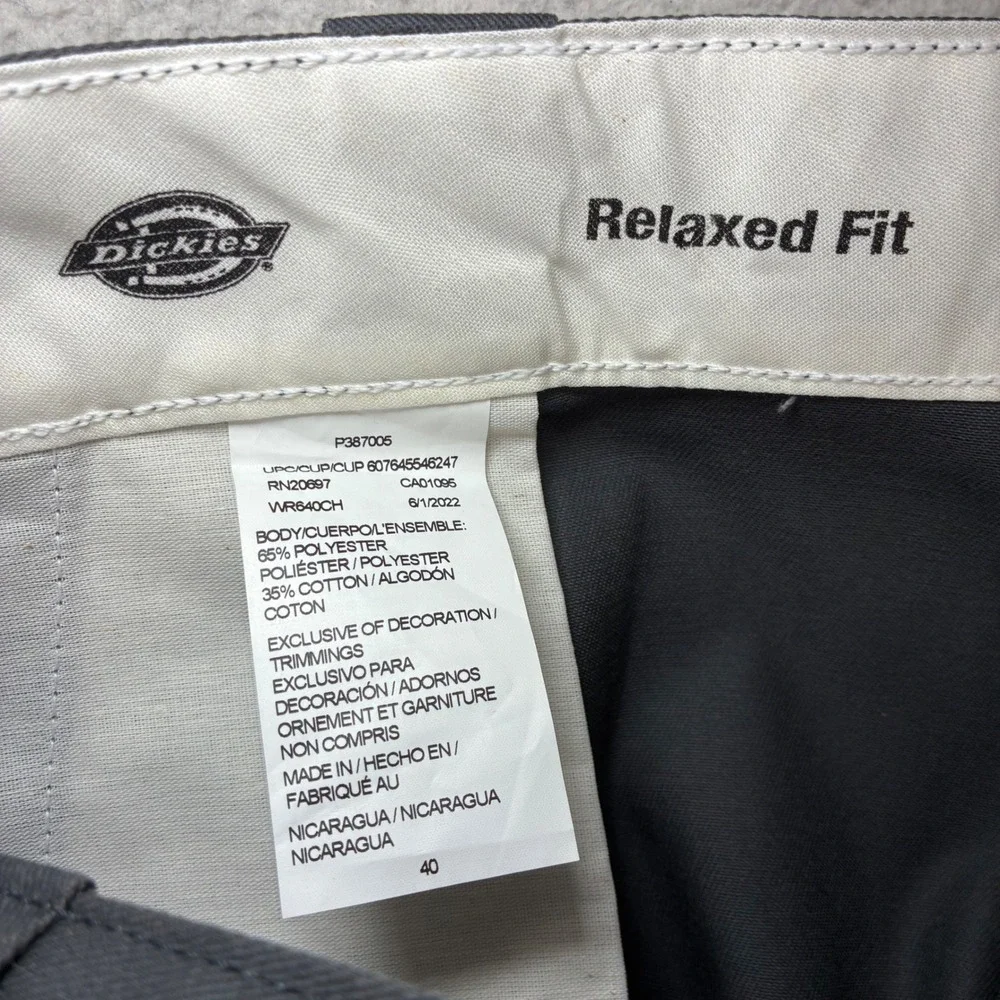Dickies Work Shorts Men 40x13 Black Relaxed Fit Twill Skater Workwear Loose NWT